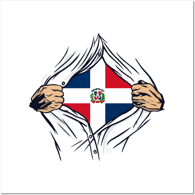 Proud Dominicana Flag, Republica dominicana gift heritage, Dominican girl Boy Friend dominicano Wall Art by JayD World